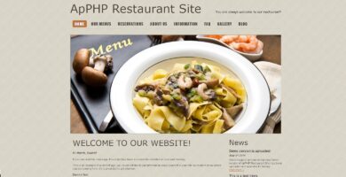 PHP Restaurant Menu Site