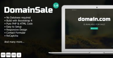 DomainSale – Landing Website PHP Script