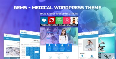 Gems – Medical Drag And Drop WordPress Theme