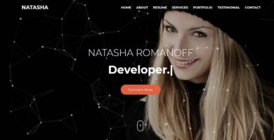 Natasha – One Page Portfolio HTML Template