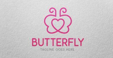 Butterfly Heart – Logo Template