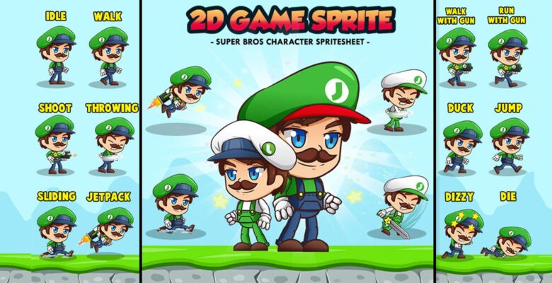 Super Johnson – 2D Game Character Sprites