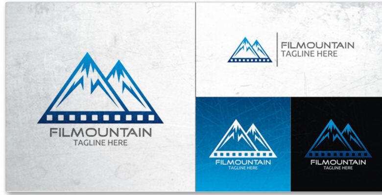 Film Mountain Logo Template