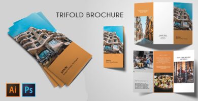 Trifold Agency Travel Brochure Template