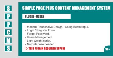 Users – SPPCMS Plugin